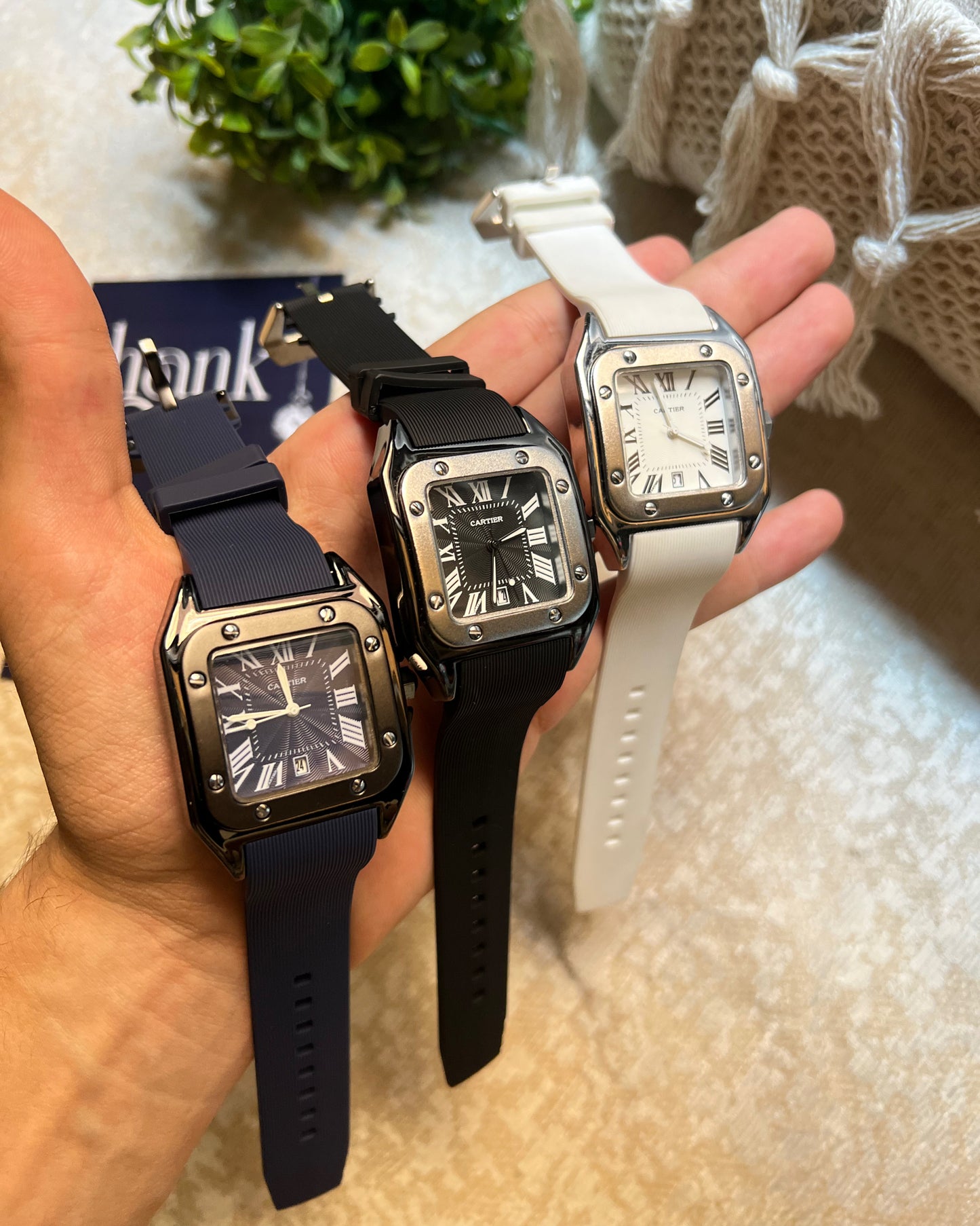 Cartier Santos Rubber