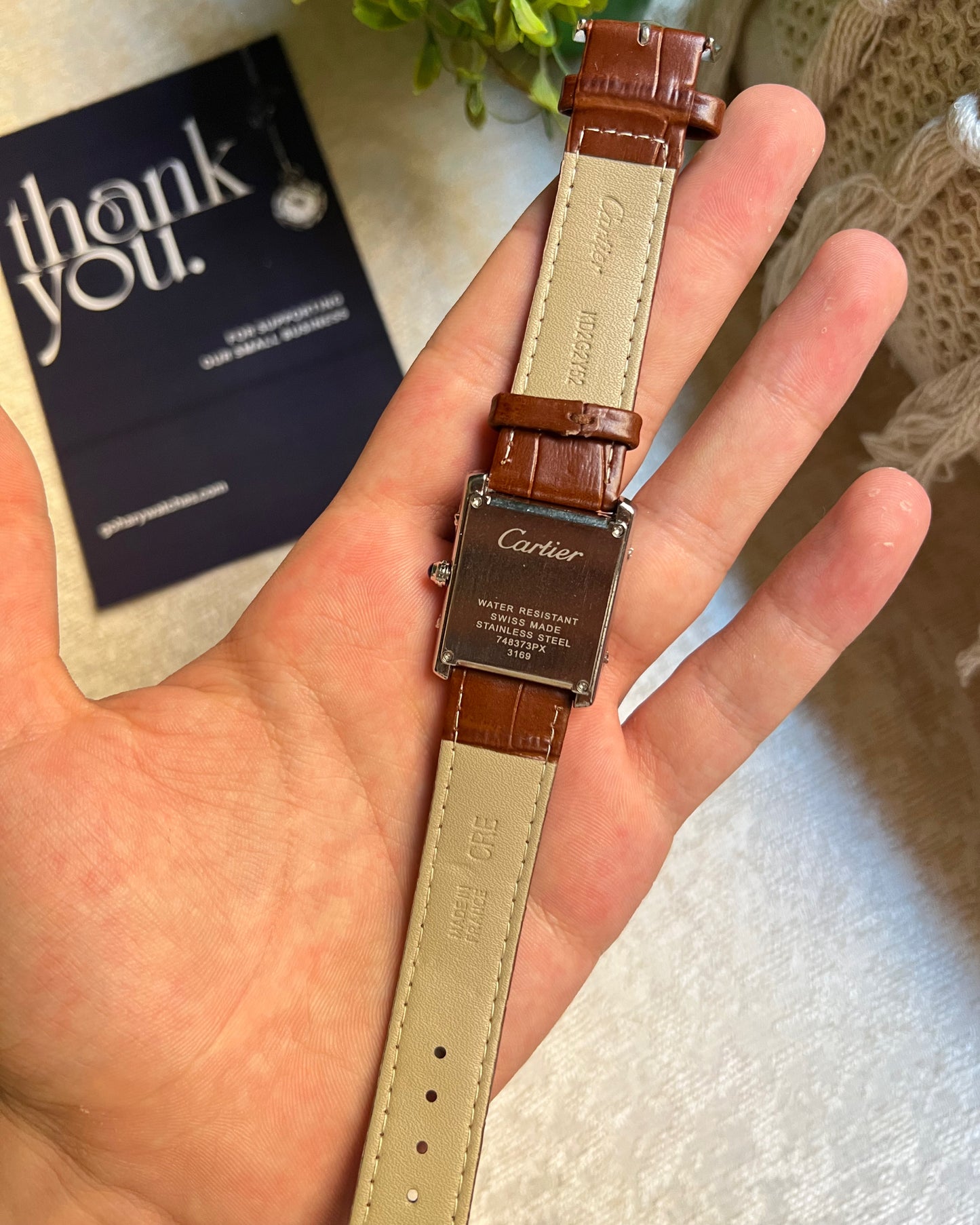 Cartier Tank Leather 22mm