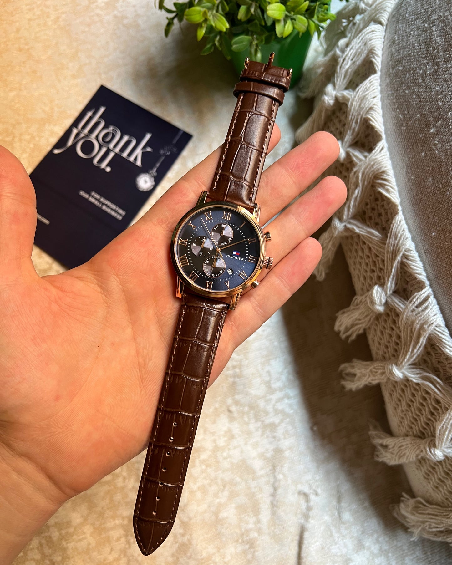 Tommy leather watch