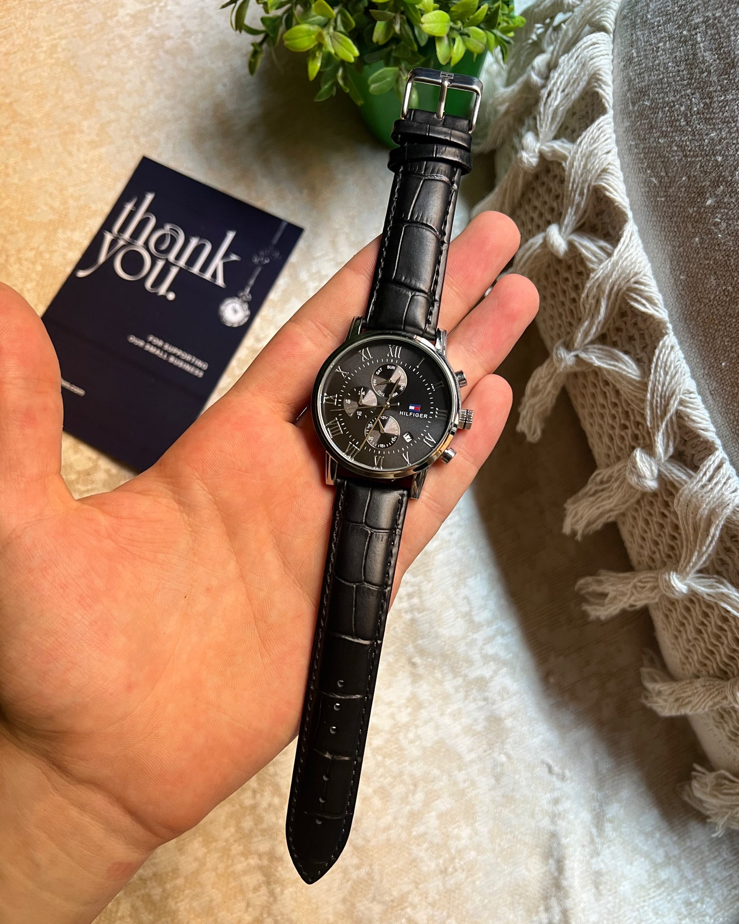 Tommy leather watch