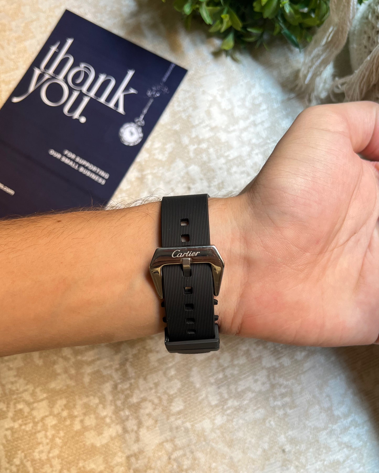Cartier Santos Rubber