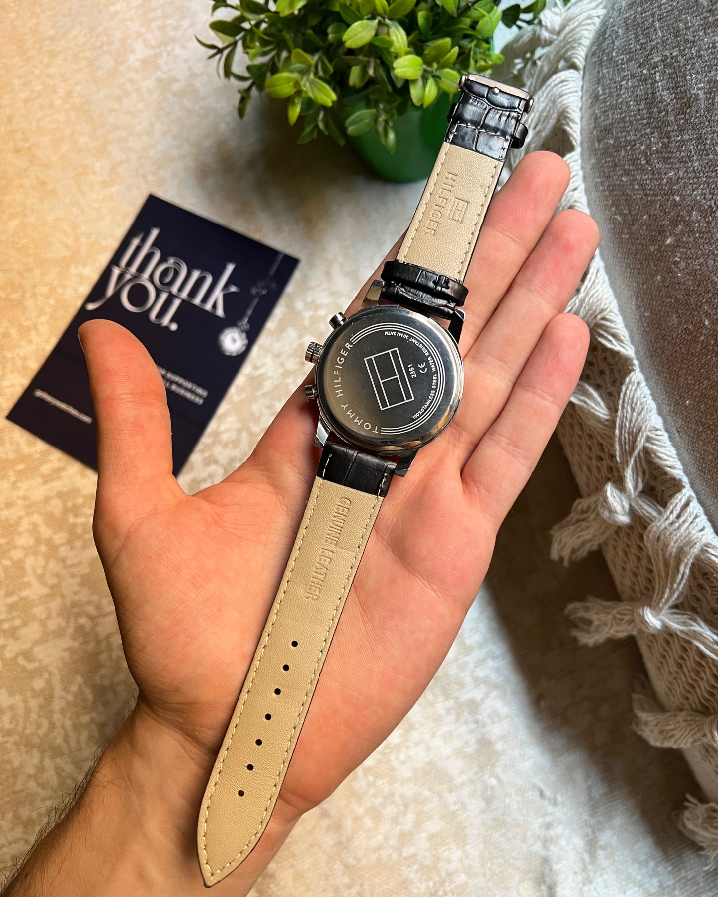 Tommy leather watch