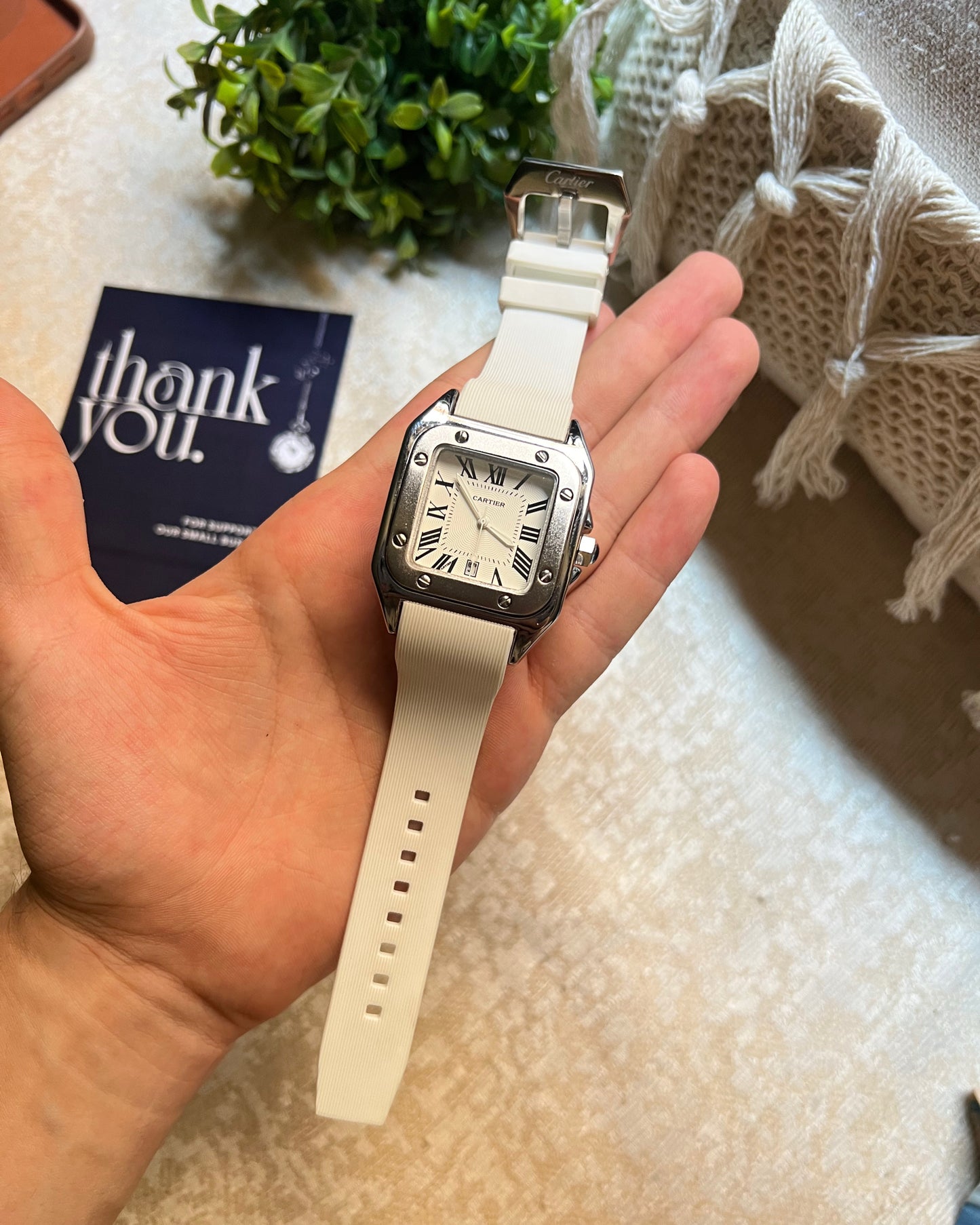 Cartier Santos Rubber
