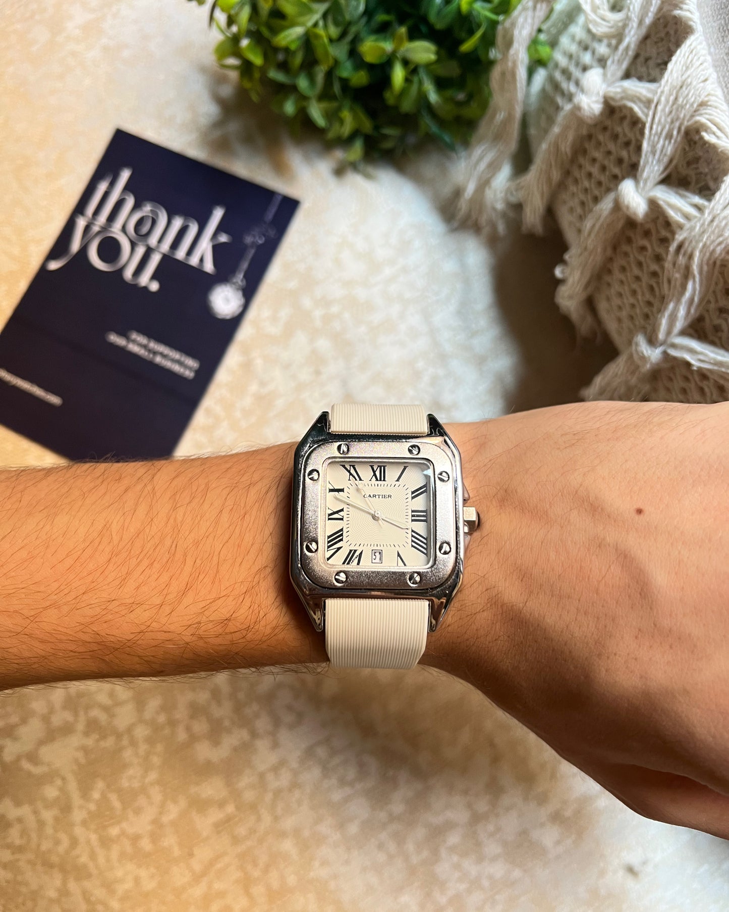 Cartier Santos Rubber