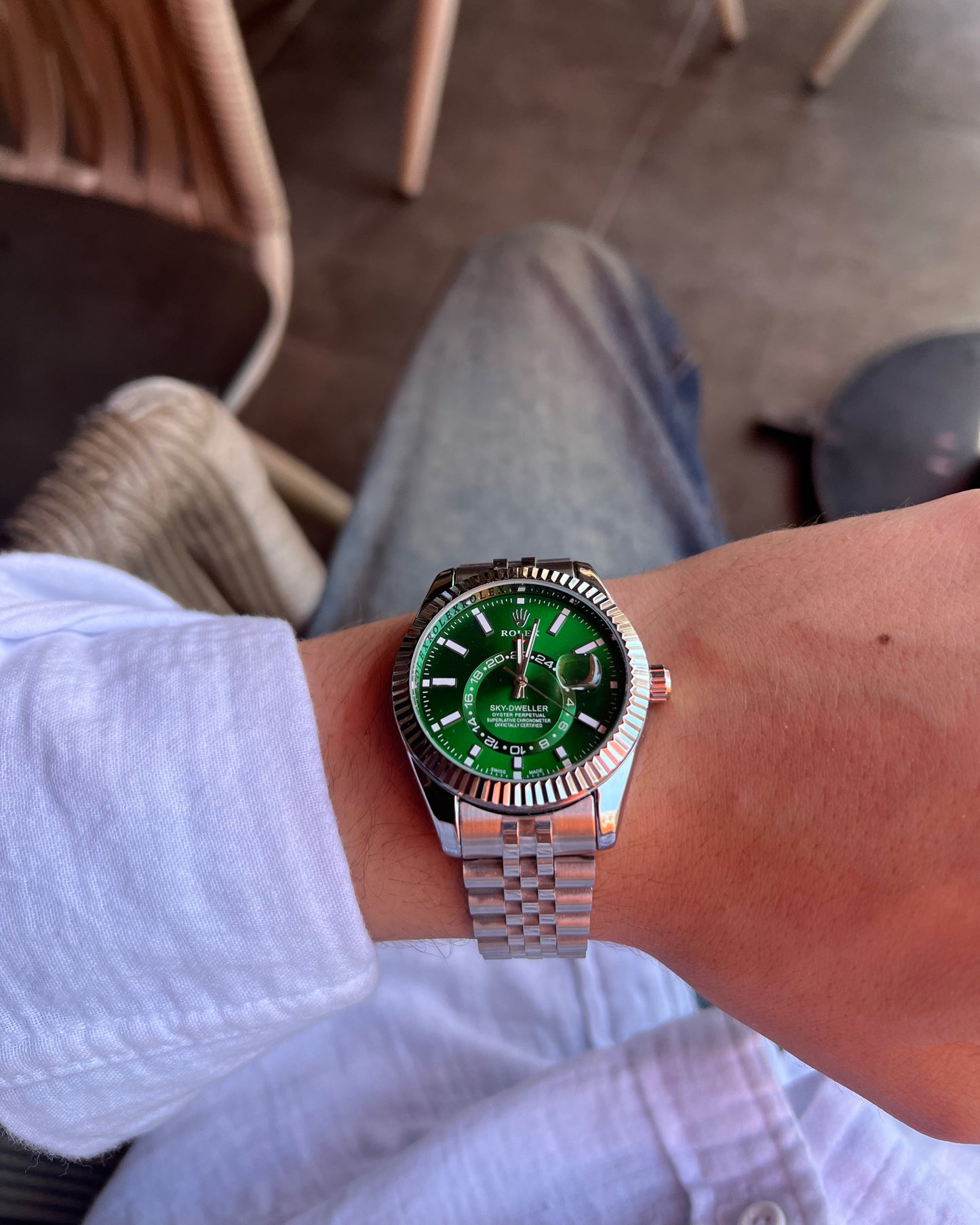 rolex sky-dweller style