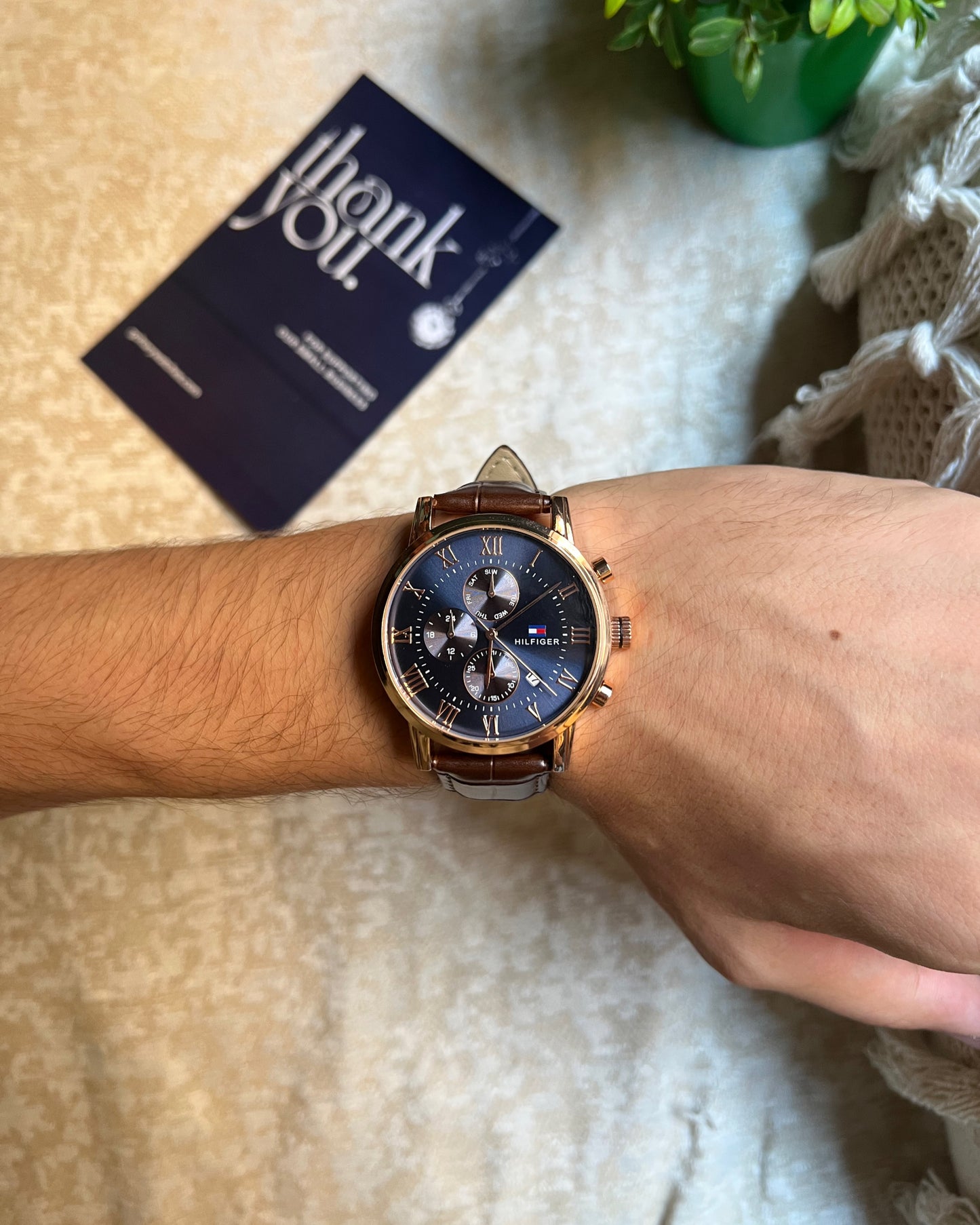 Tommy leather watch