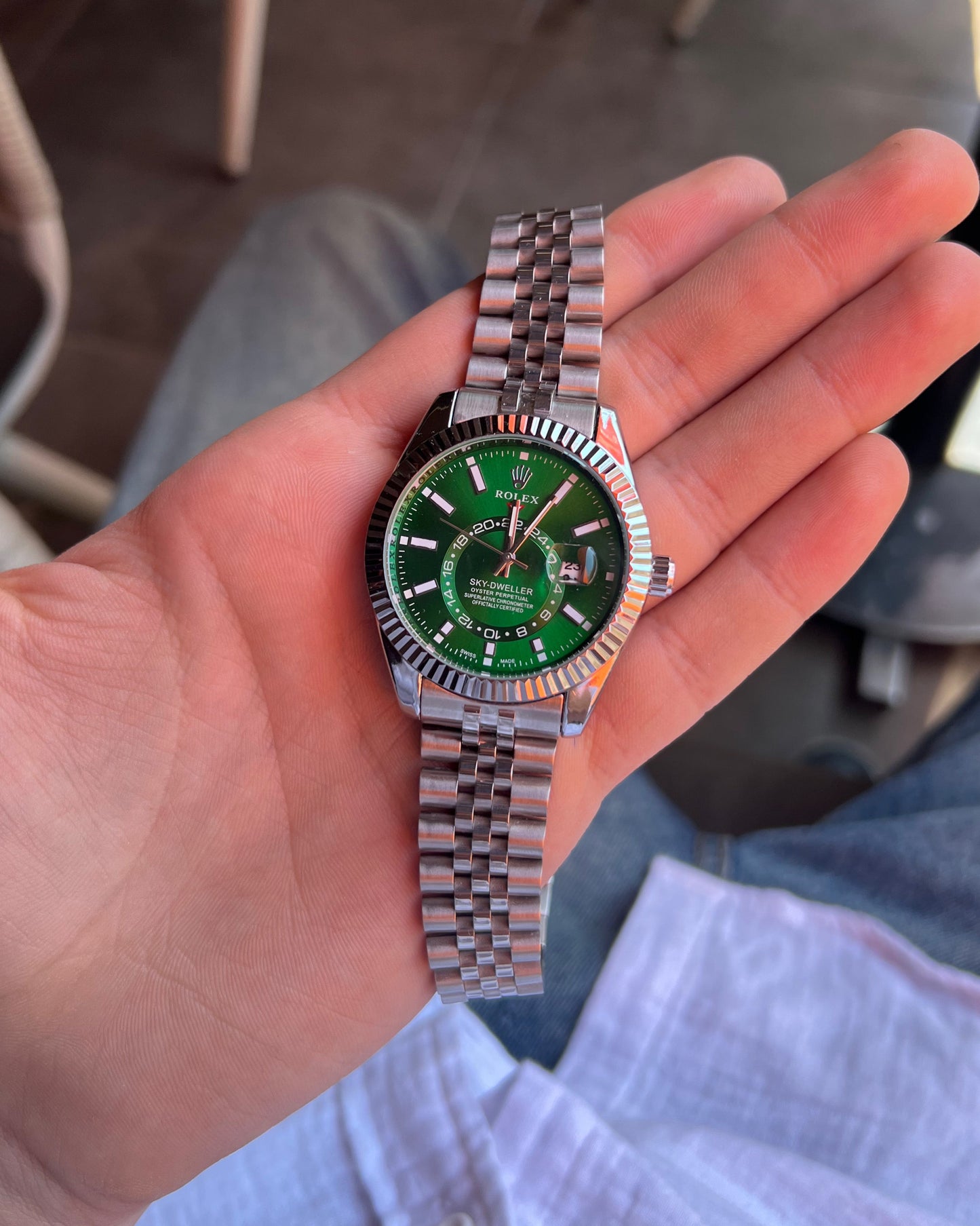 rolex sky-dweller style
