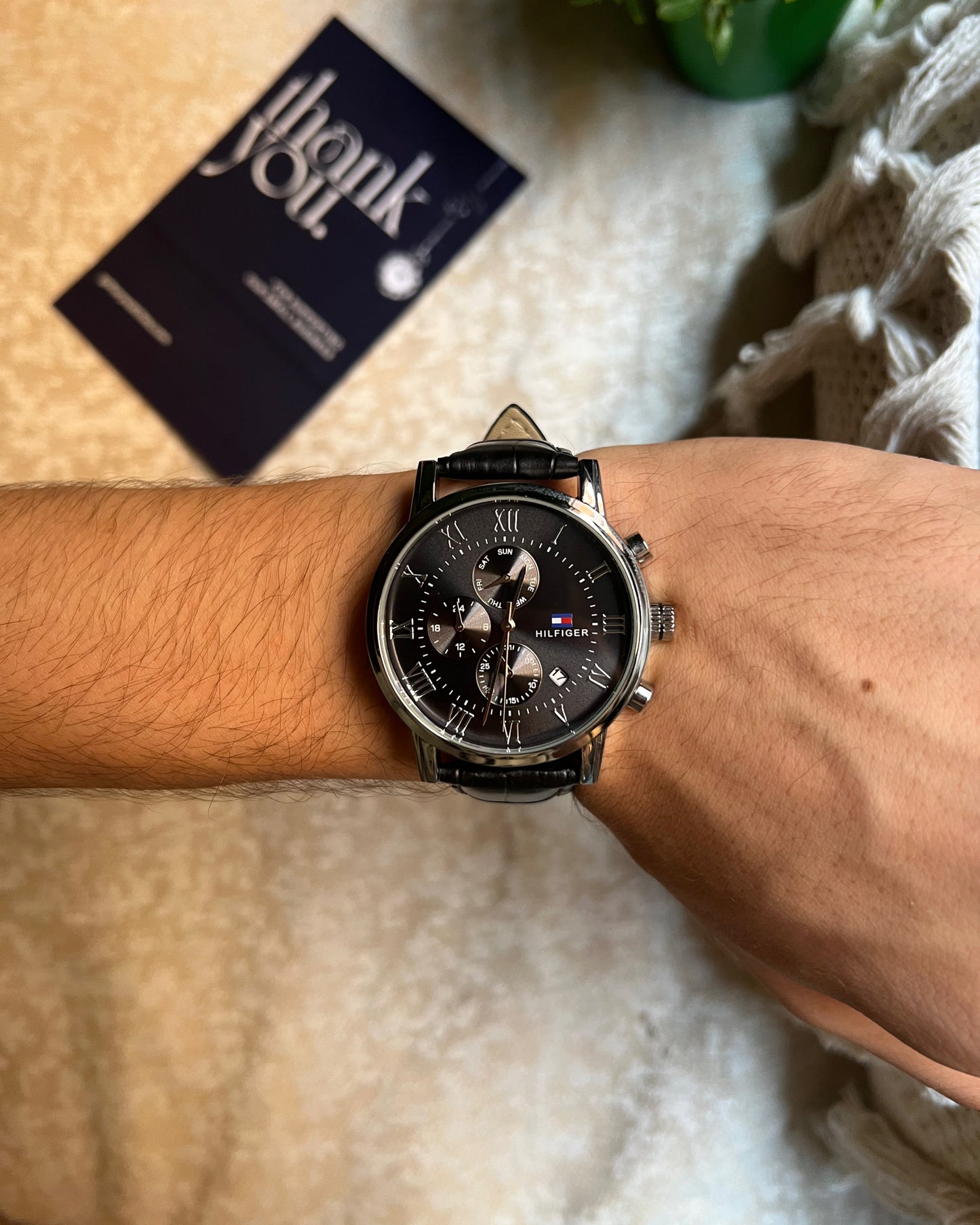 Tommy leather watch