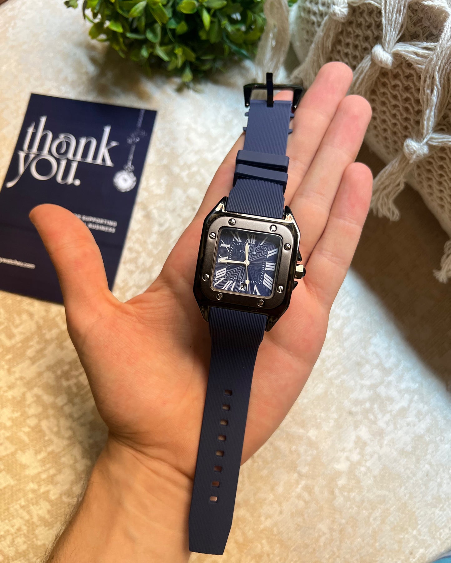 Cartier Santos Rubber