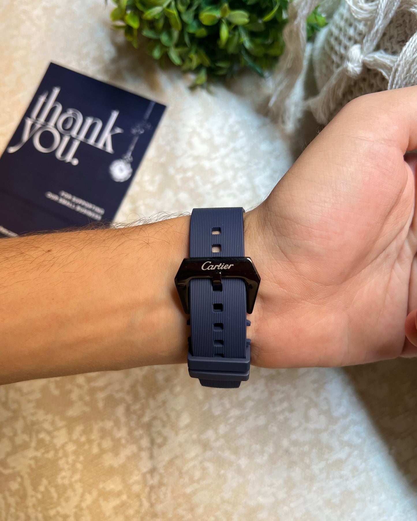 Cartier Santos Rubber