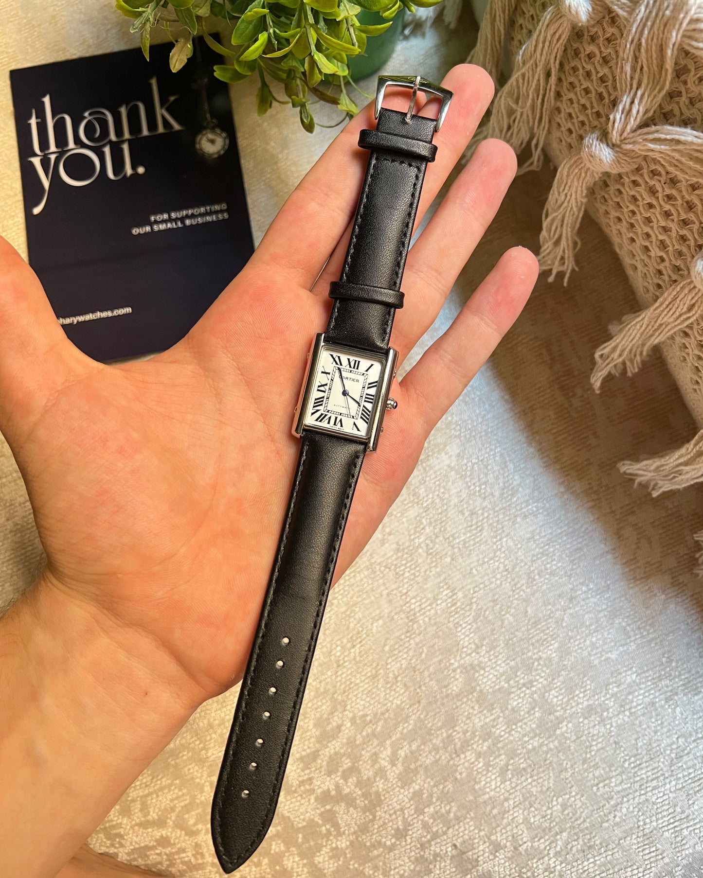 Cartier Tank Leather 22mm