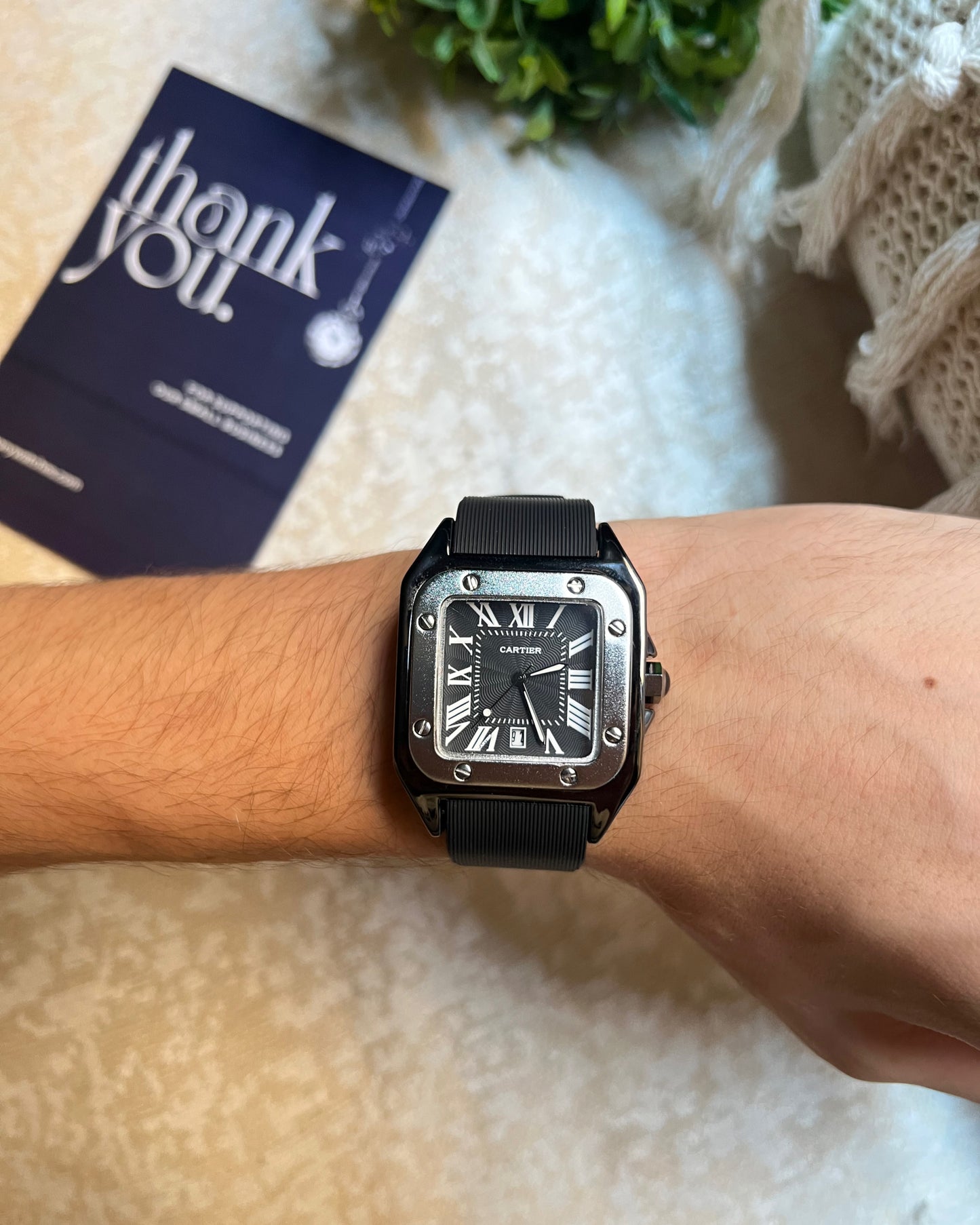 Cartier Santos Rubber