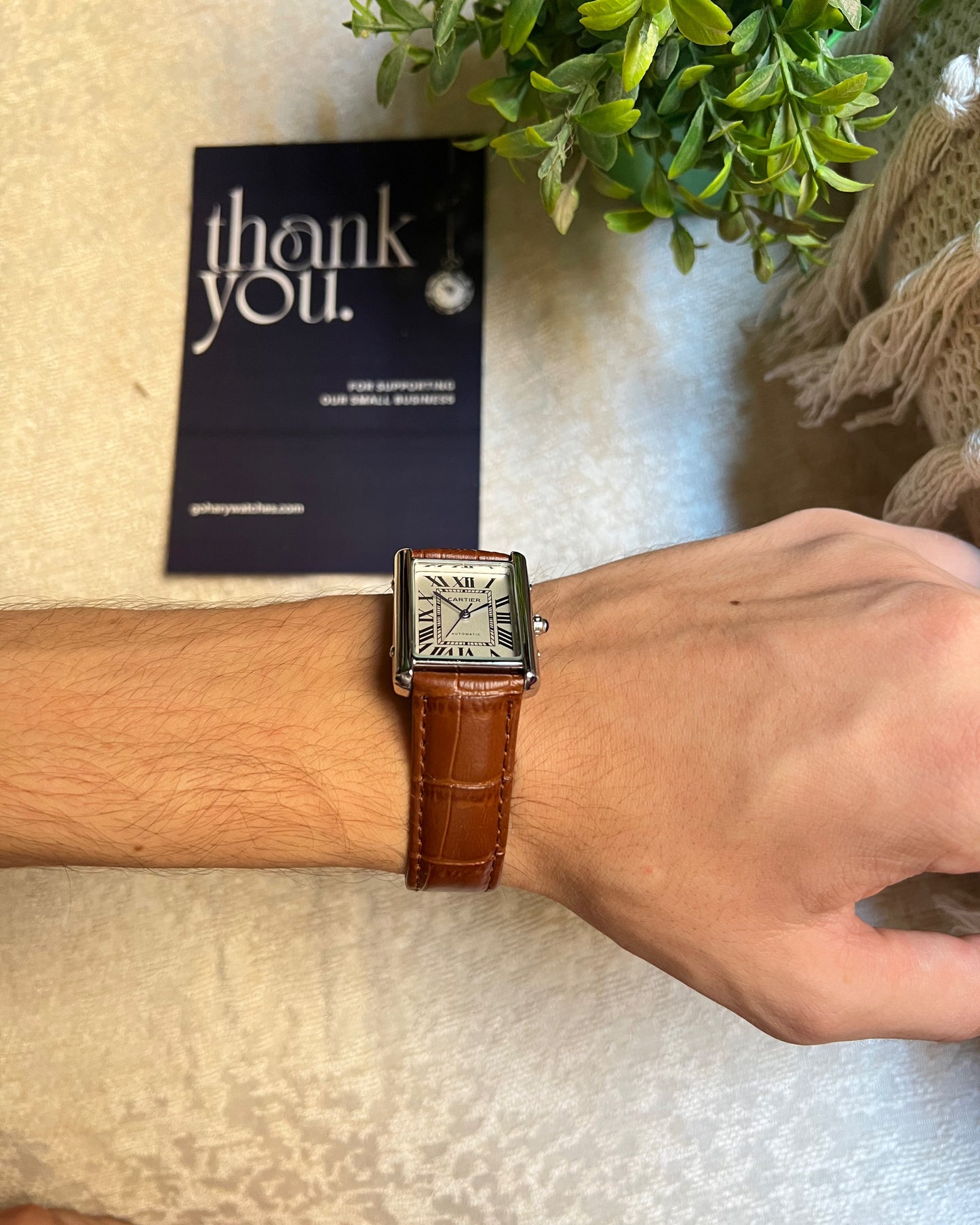 Cartier Tank Leather 22mm
