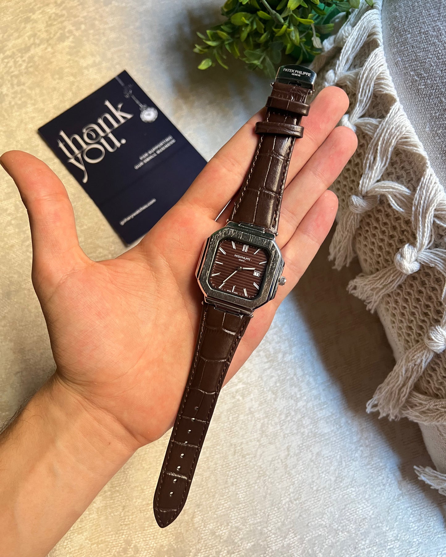 Patek Philippe Square Leather Strap