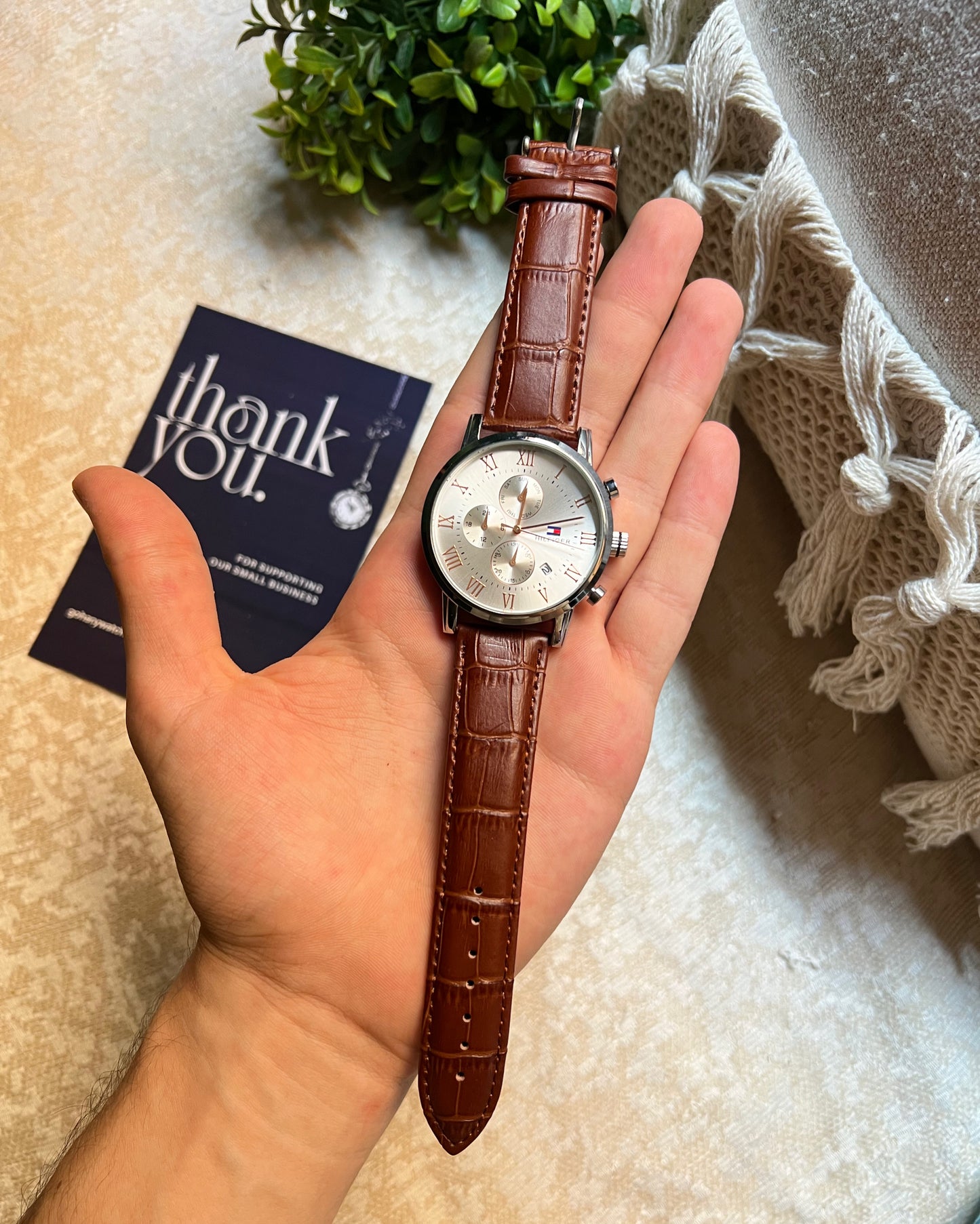 Tommy leather watch